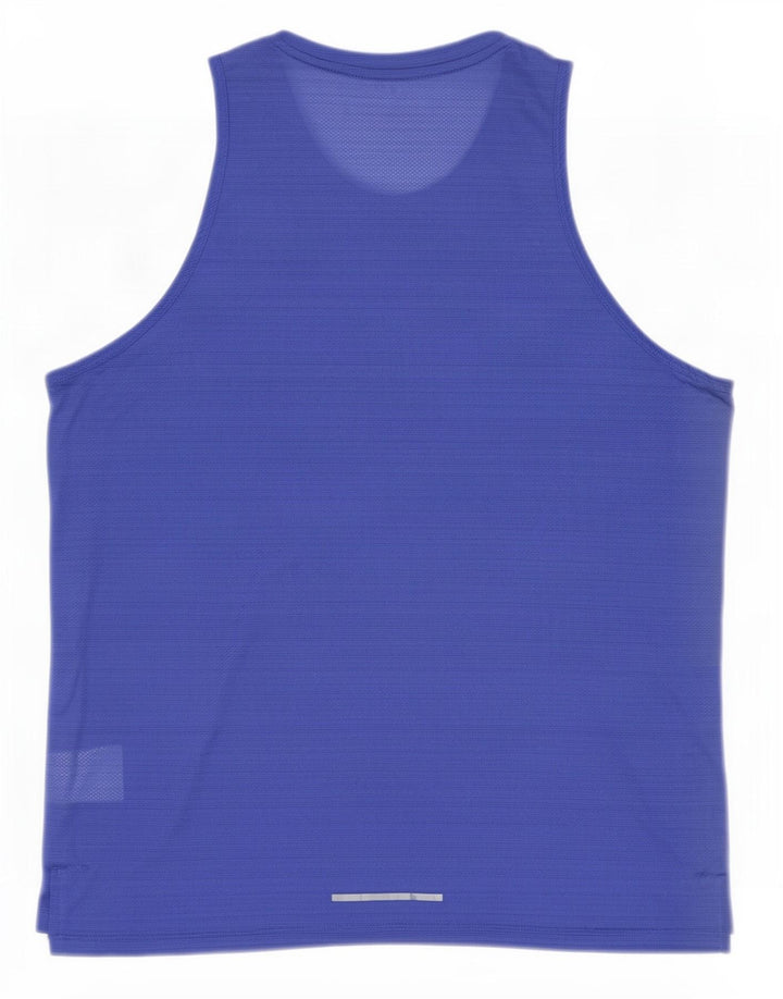 Nike Dri Fit Vest Top Large Blue Pinstripe Poliester