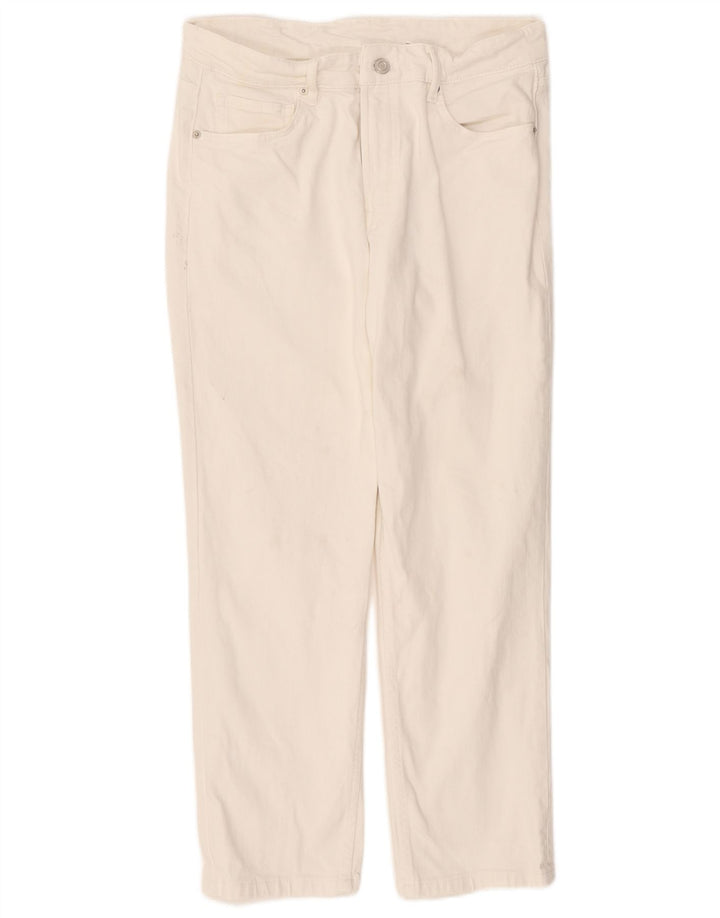 Ženske ravne traperice Massimo Dutti EU 40 srednje W30 L26 bijeli pamuk