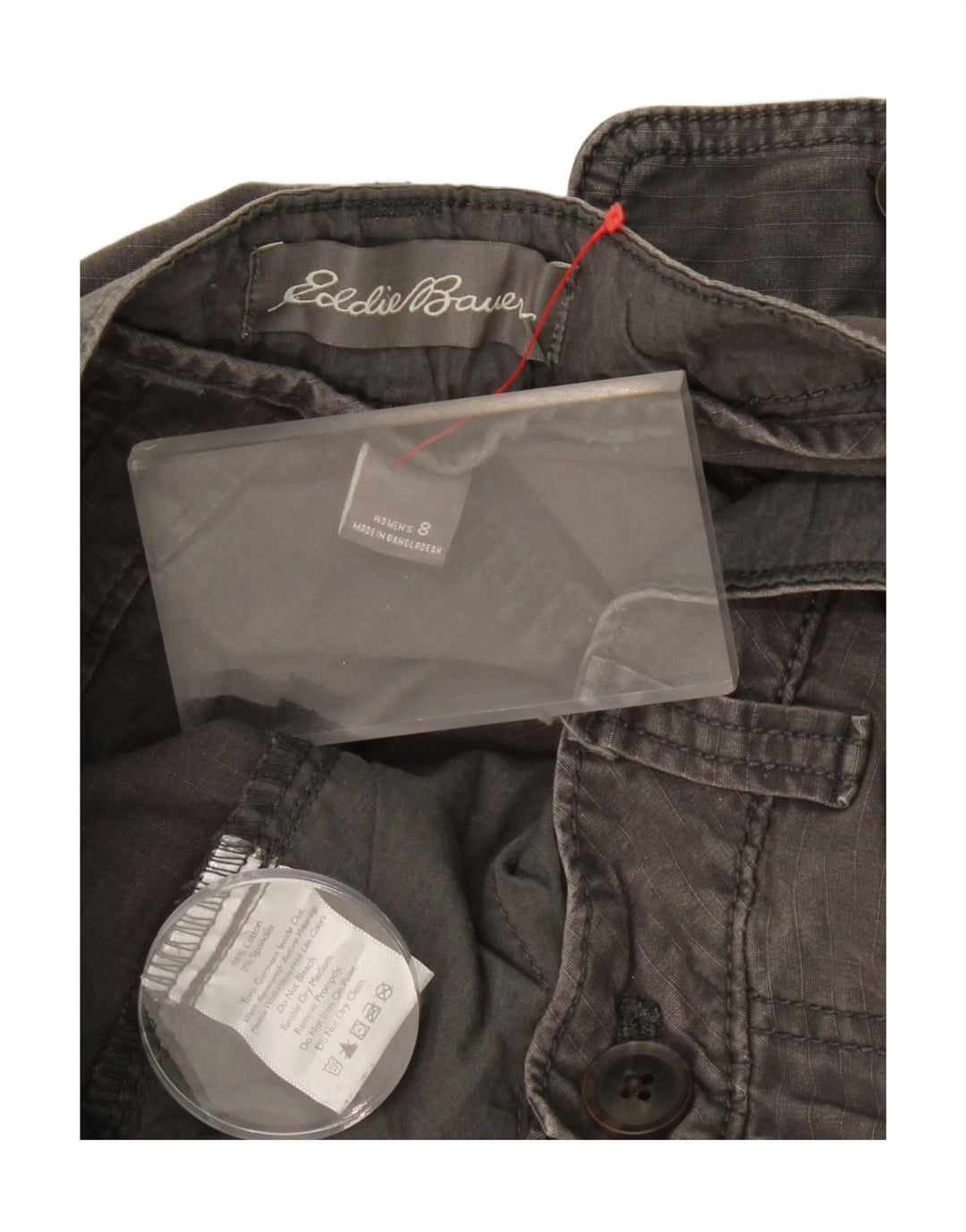 EDDIE BAUER Womens Straight Cargo Capri Trousers US 8 Medium W32 L23 Grey Vintage Eddie Bauer and Second-Hand Eddie Bauer from Messina Hembry 