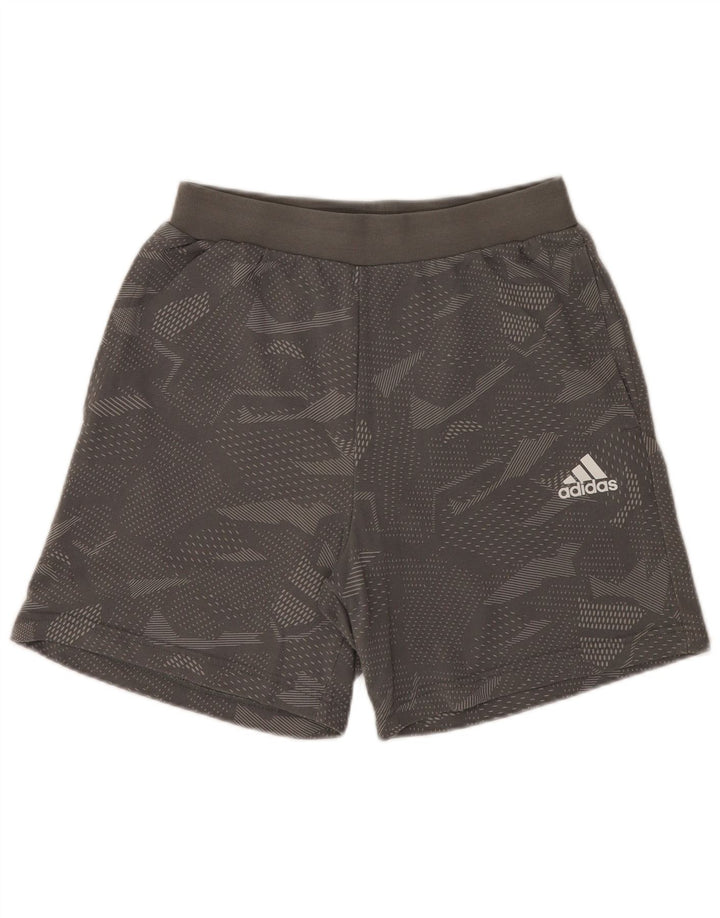Adidas muške sportske kratke hlače srednje sive geometrijske pamučne boje