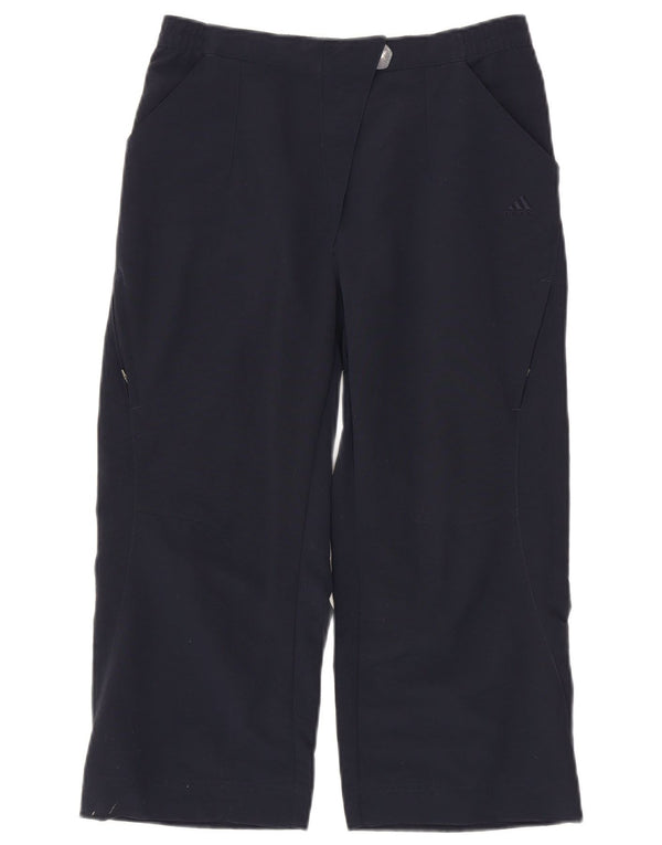 Adidas ženske široke kapri kargo hlače UK 8 male W28 L20 tamnoplave
