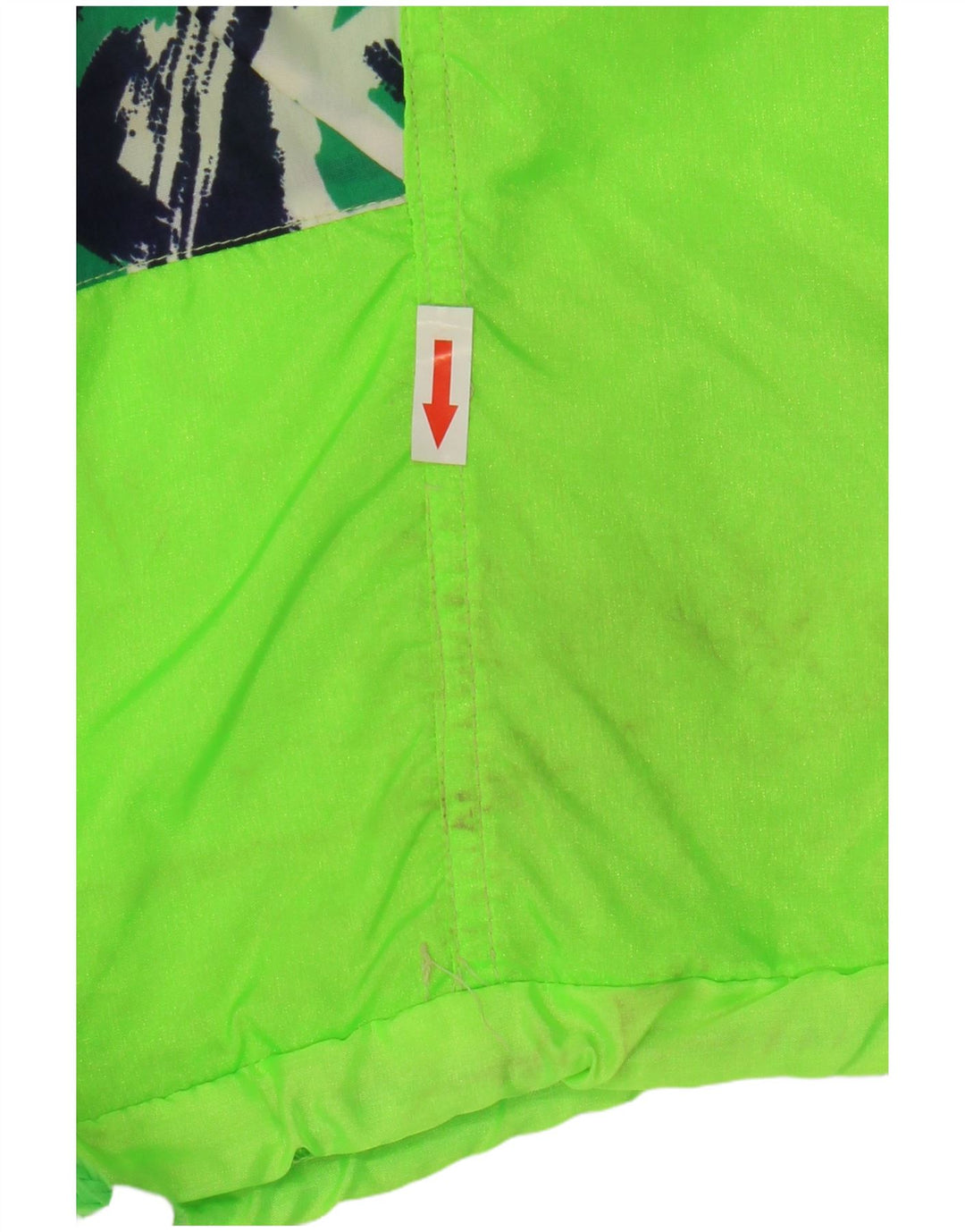 Vintage muška anorak kišna jakna UK 40 veliki zeleni geometrijski poliester