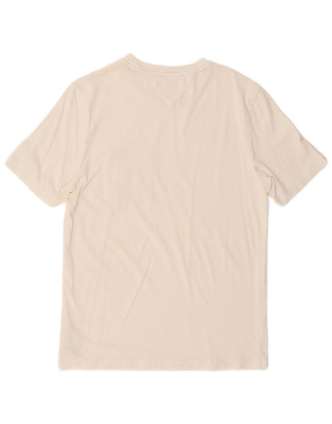 TOMMY HILFIGER Mens Graphic T-Shirt Top Medium White Cotton
