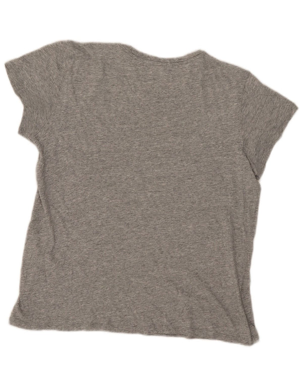 Levi's Womens Graphic T-Shirt Top UK 16 Large Grey Flecked