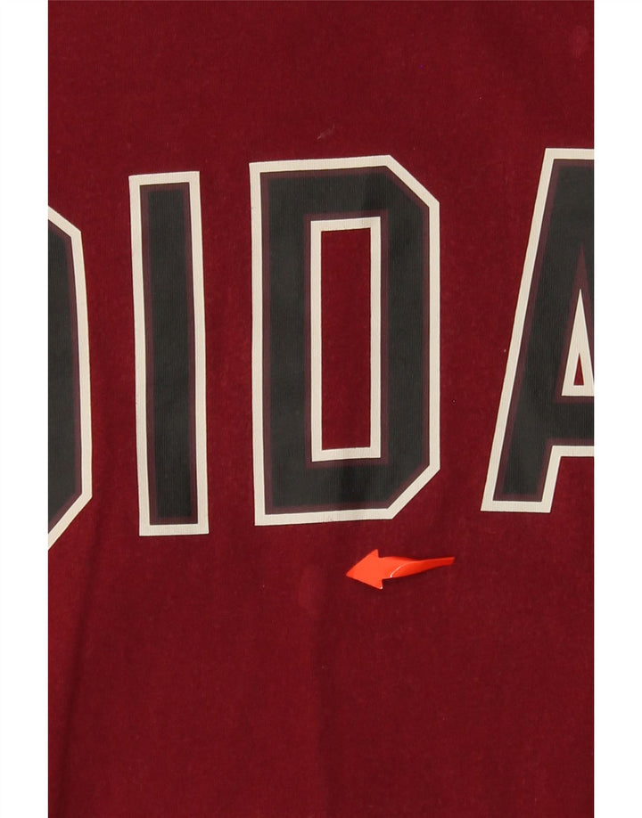 ADIDAS Ženska grafička majica kratkih rukava UK Small 10 Burgundy Colourblock
