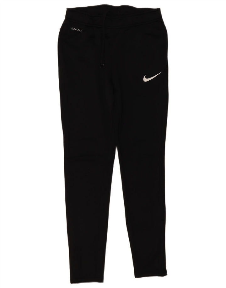 NIKE Womens Dri Fit Tracksuit Trousers UK 10 Small  Black Polyester