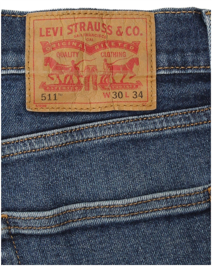 LEVI'S Ženske 511 uske traperice W30 L26 Plavi pamuk