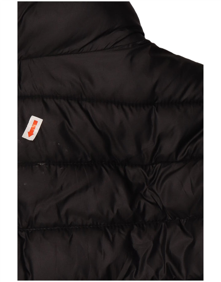 JACK WILLS Ženska podstavljena jakna UK 12 Srednji crni poliester