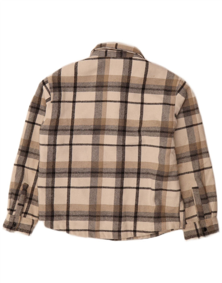 Zara Boys Lumberjack flanel košulja 11-12 godina bež karirani poliester