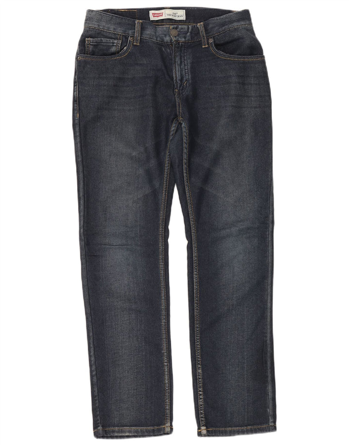 LEVI'S Boys The Knit Straight Jeans 15-16 Years W28 L28 Blue Cotton