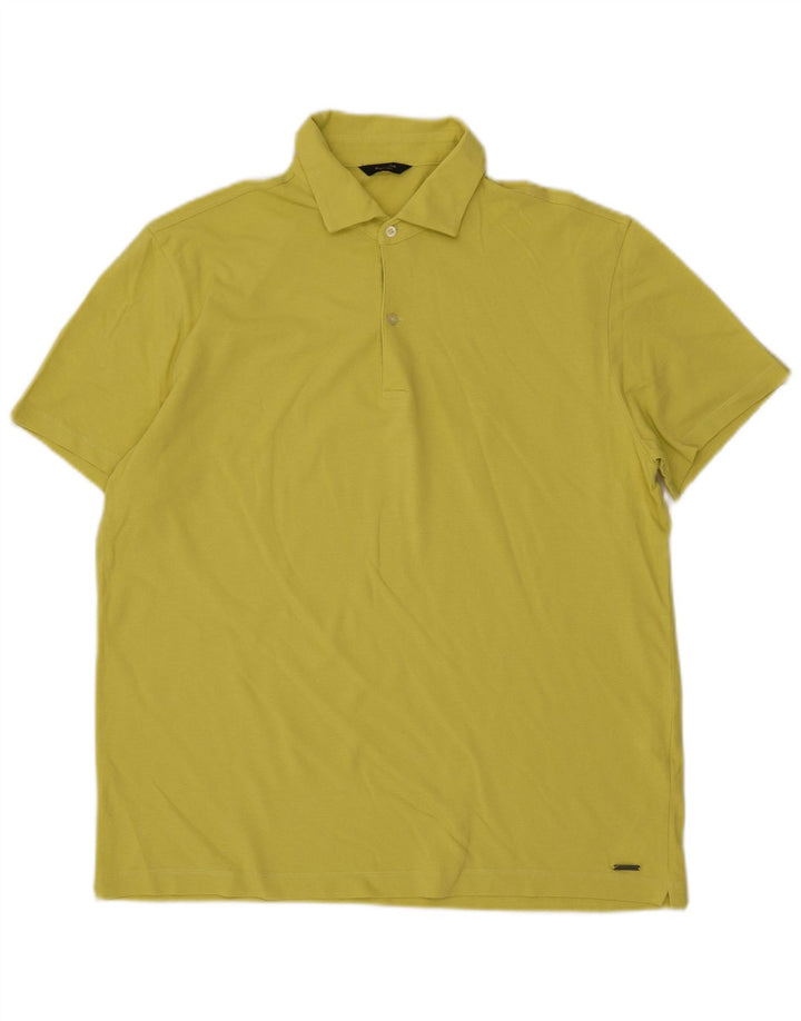 Massimo Dutti muška polo majica velika žuta pamučna