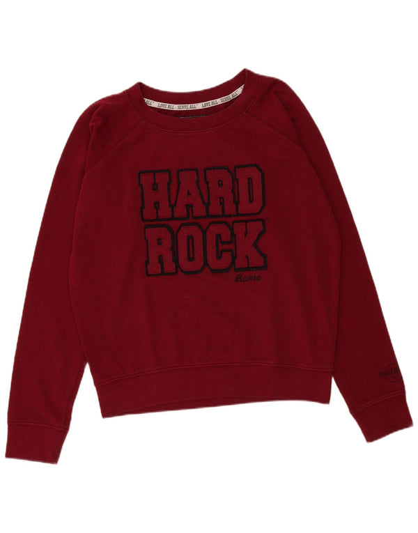 Hard Rock Cafe Ženski džemper s motivom Rome Graphic UK 16 Large Burgundy