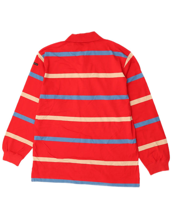 Amerigo Vespucci Mens Polo Neck Sweatshirt Jumper Large Red Cotton