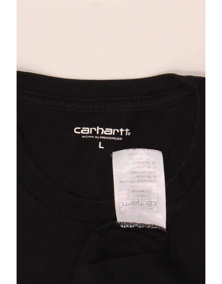 Velika crna pamučna muška majica s grafičkim motivima Carhartt
