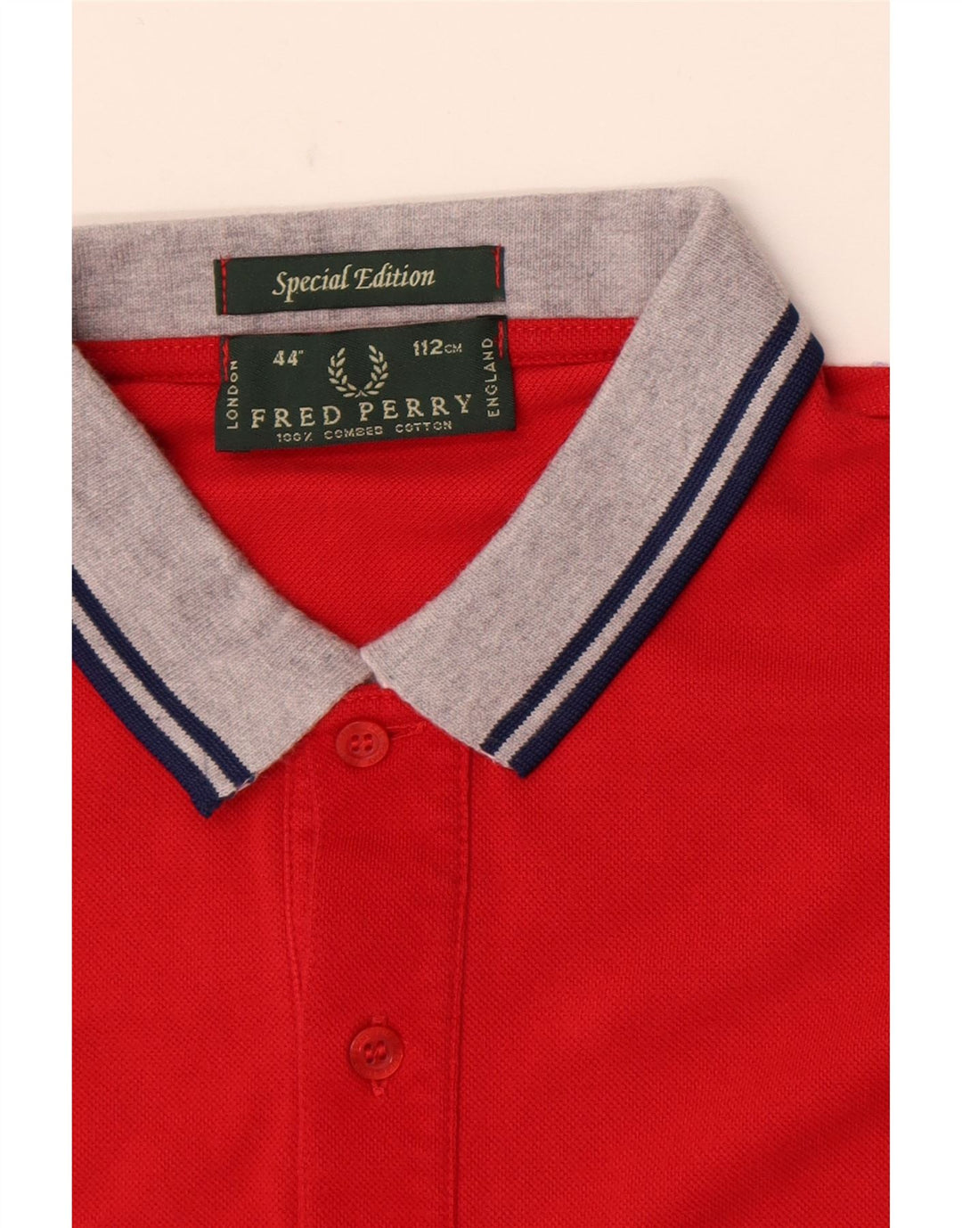 Fred Perry muška ragbi polo majica srednje crvene pamučne boje
