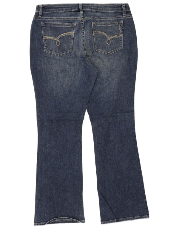 Lee ženske traperice srednjeg uspona Riders Bootcut US 14 XL W34 L28 plavi pamuk
