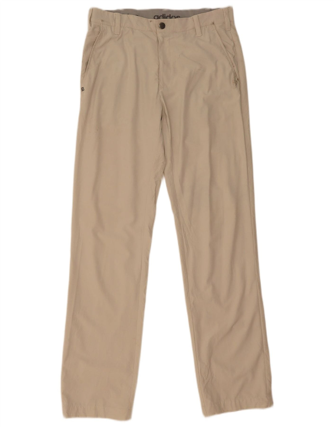 Adidas muške ravne chino hlače W30 L32 bež poliester