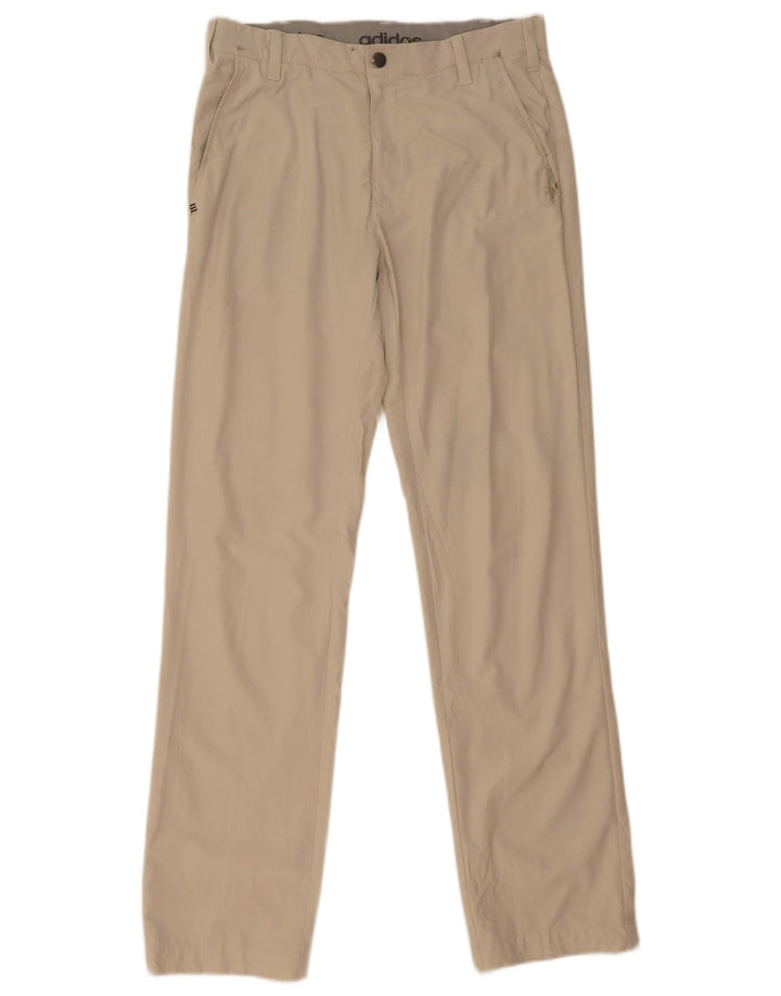 Adidas muške ravne chino hlače W30 L32 bež poliester