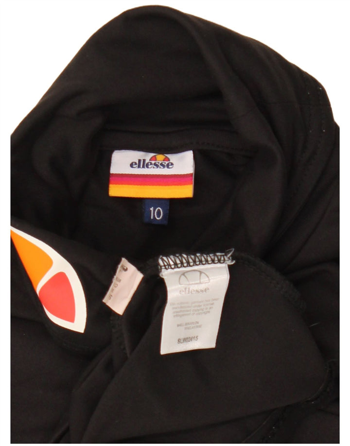 Ellesse ženski grafički prsluk UK 10 mali crni najlon