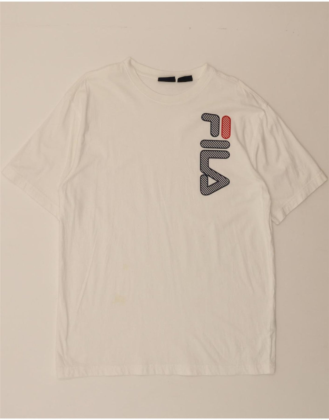 FILA Mens Graphic T-Shirt Top Large White Cotton Vintage Fila and Second-Hand Fila from Messina Hembry 