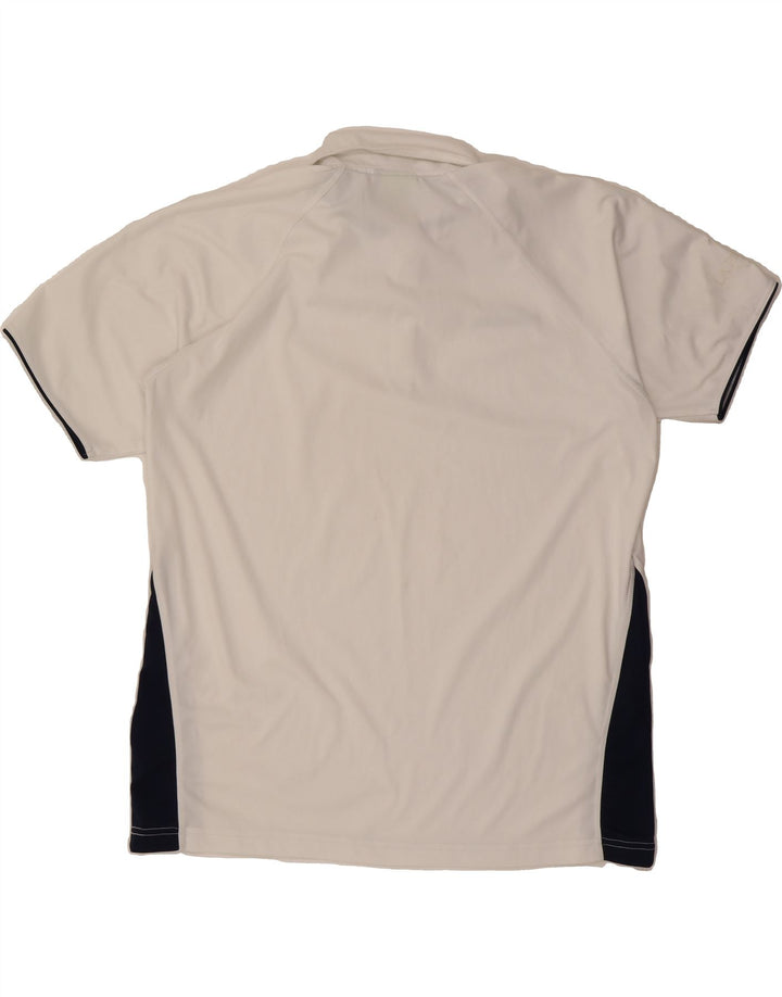DIADORA Mens Polo Shirt 2XL White Colourblock Polyester Vintage Diadora and Second-Hand Diadora from Messina Hembry 
