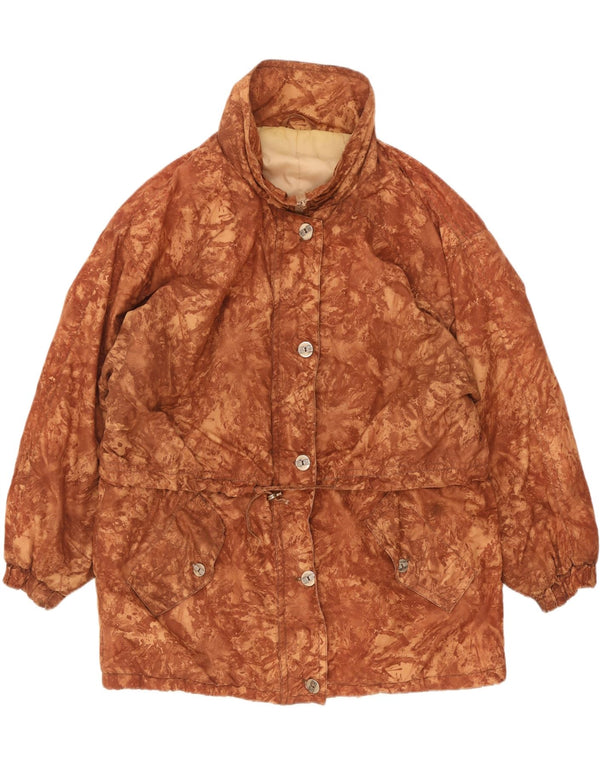Vintage ženska velika vjetrovka jakna UK 18 XL smeđa kamuflažna