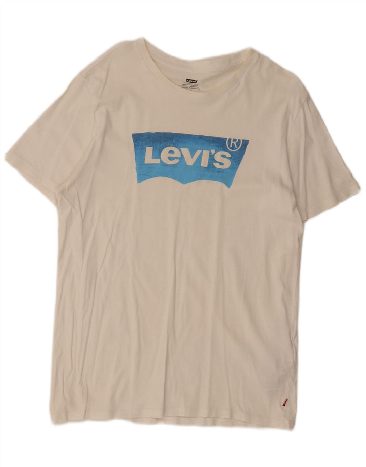 Levi's muška majica s grafičkim motivima, veliki bijeli pamuk