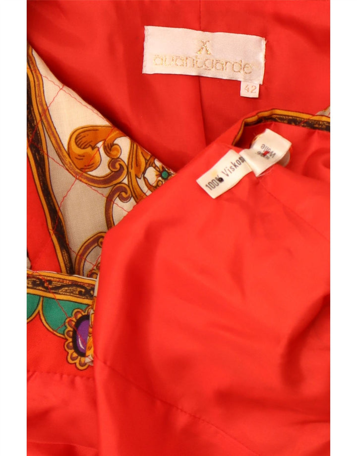 VINTAGE ženski sako s 5 gumba IT 42, srednje narančasti paisley