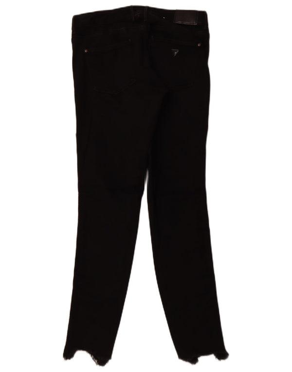 GUESS Ženske uske jegging traperice srednjeg rasta W28 L28 crni pamuk