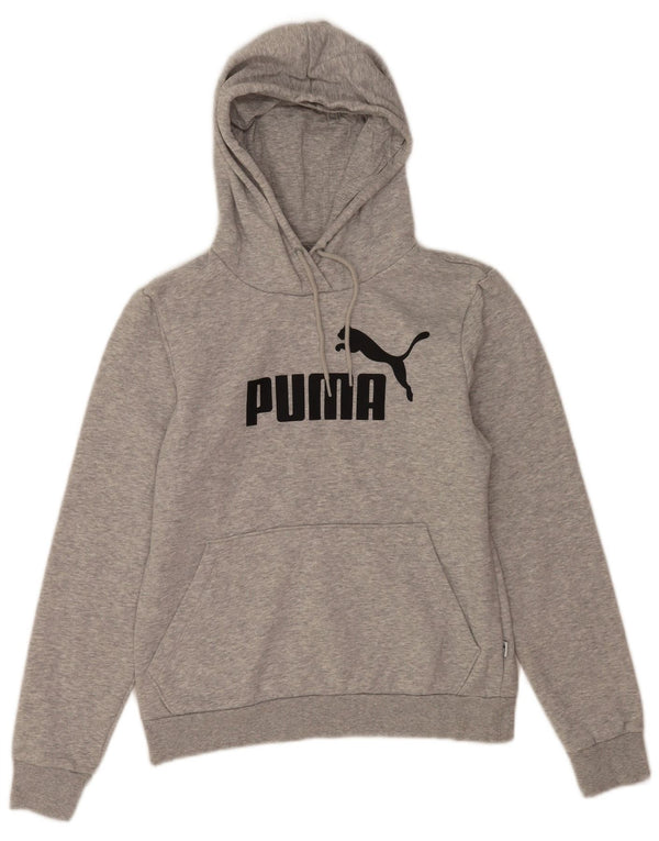 Puma ženska majica s kapuljačom s kapuljačom UK 12 Medium Grey Flected Polyester