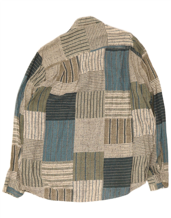 Azzurra muška košulja veliki zeleni patchwork pamuk