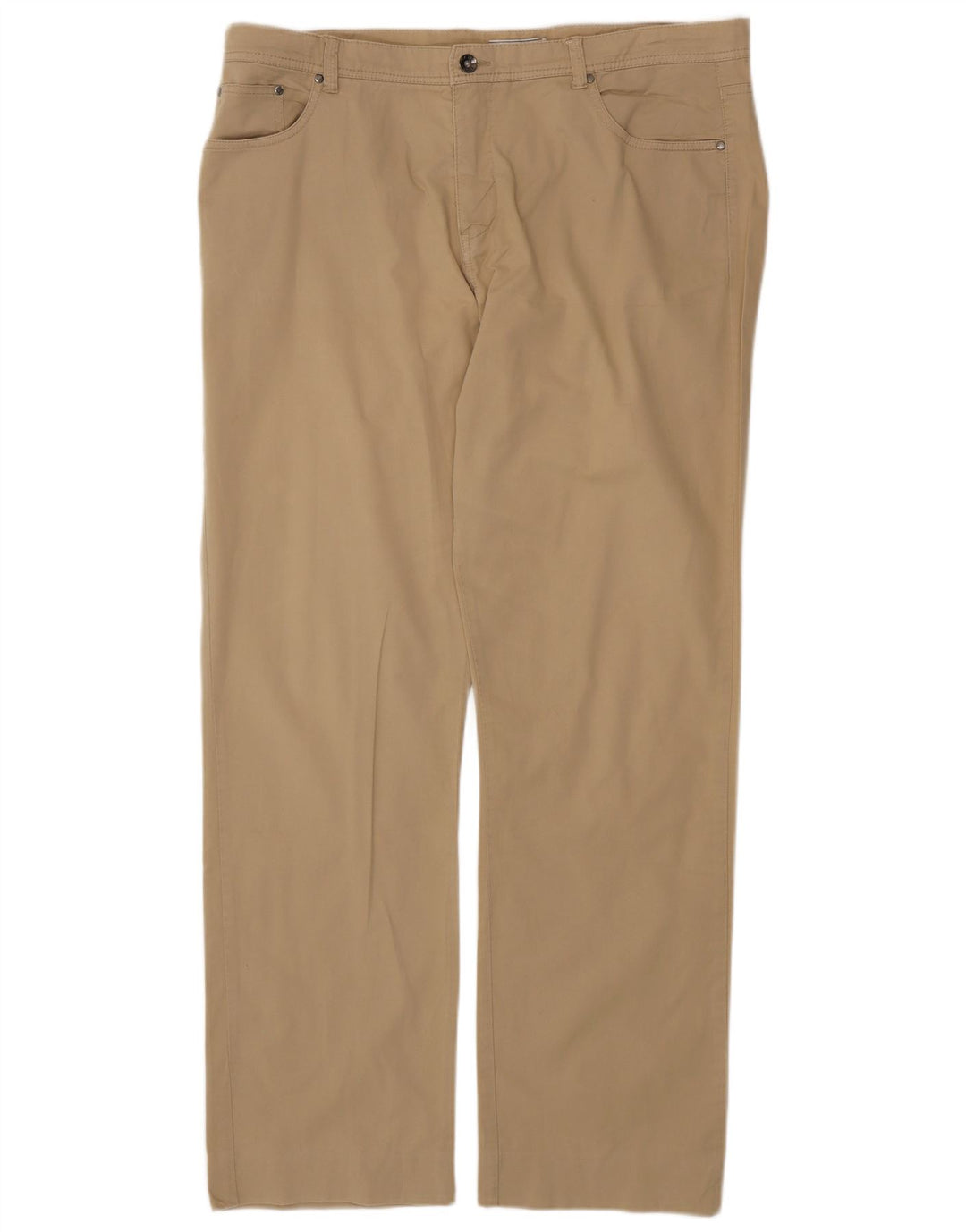 GEOX muške Respira ravne ležerne hlače IT 54 2XL W38 L32 bež pamuk