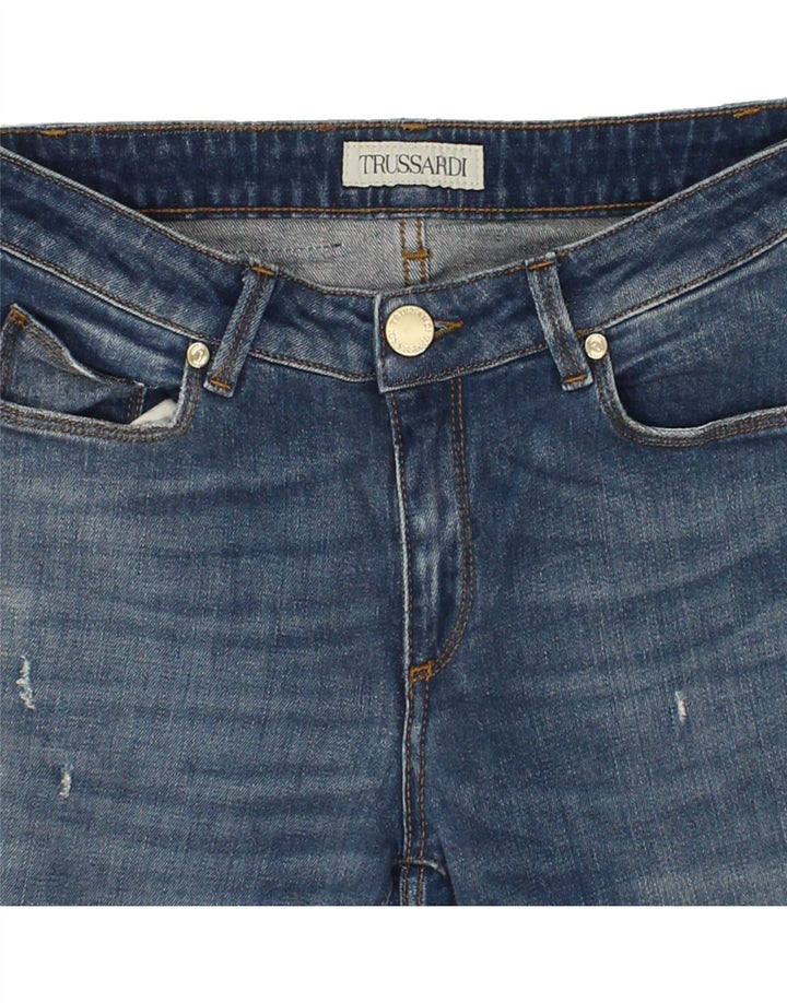 TRUSSARDI Womens Skinny Jeans W30 L28 Blue Vintage Trussardi and Second-Hand Trussardi from Messina Hembry 
