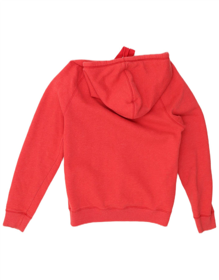 WEIRD FISH Mens Graphic Hoodie Jumper Small Red Cotton