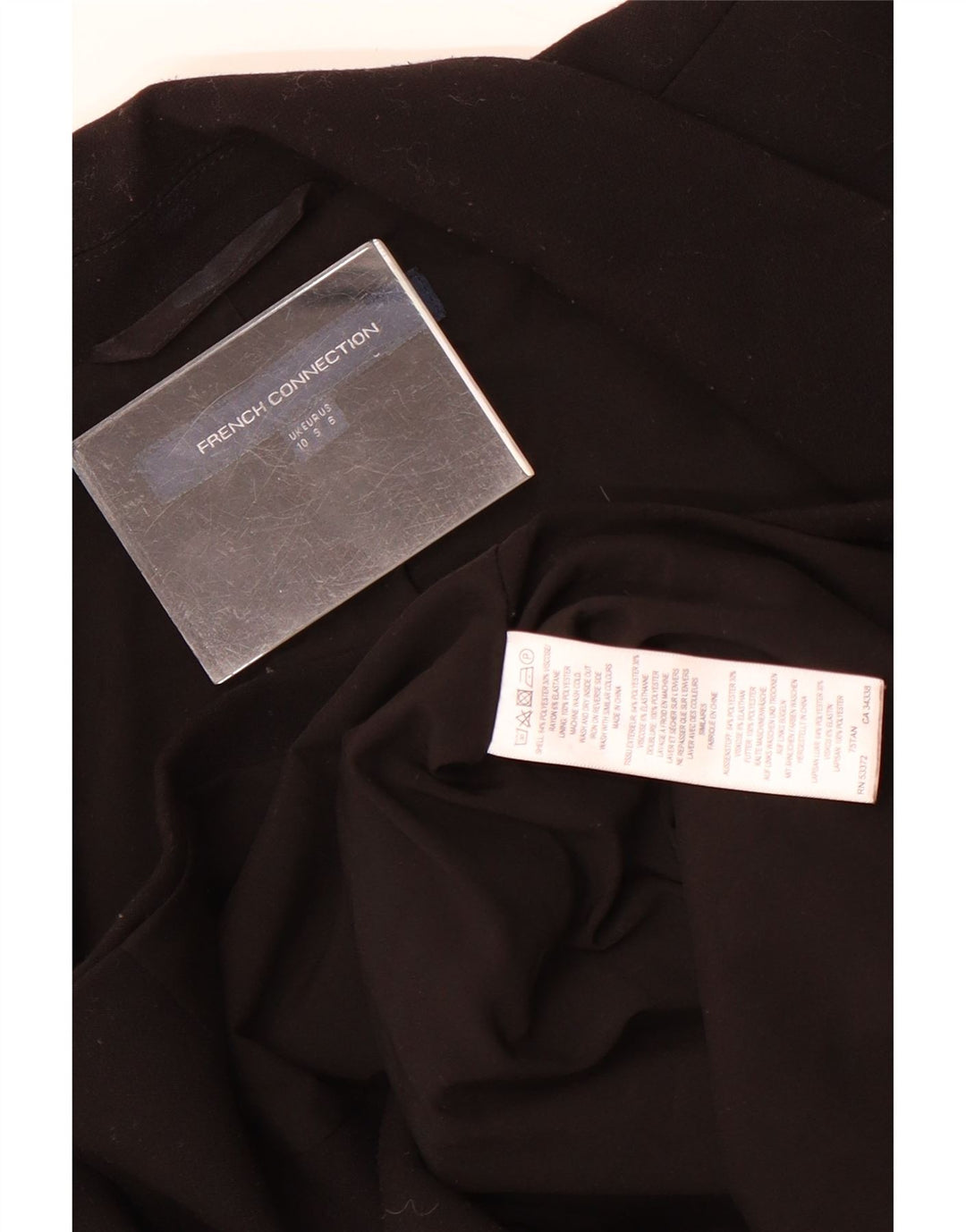 French Connection ženski sako s dvostrukim kopčanjem UK 10 Mala crna