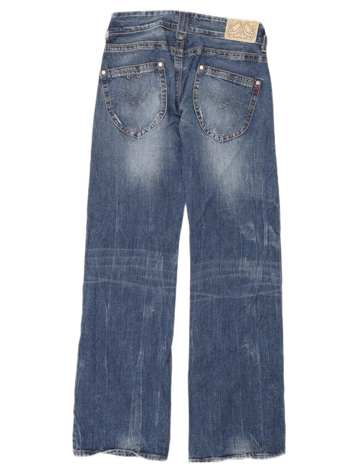 Replay ženske traperice Janice Bootcut W27 L34 plavi pamuk