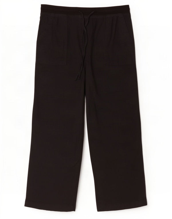 Marks & Spencer ženske ravne chino hlače UK 14 Large W34 L29 crne