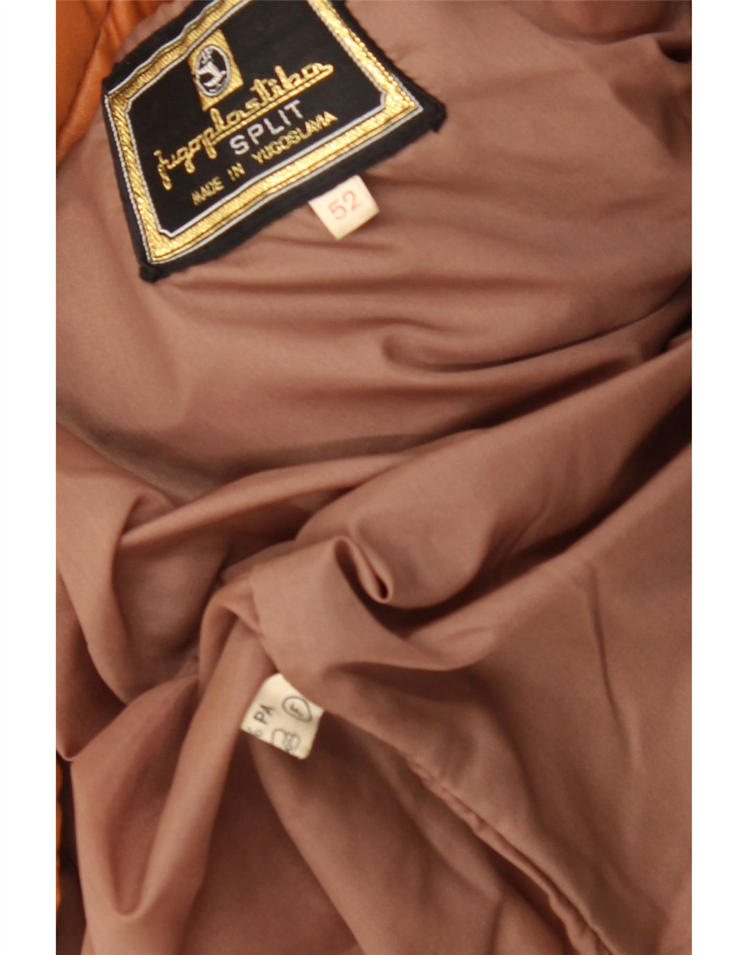 VINTAGE muška podstavljena jakna IT 52 XL poliester narančaste boje