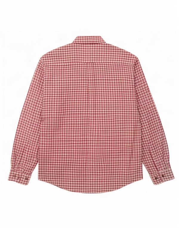 Vintage muška flanelska košulja XL tamnocrvena