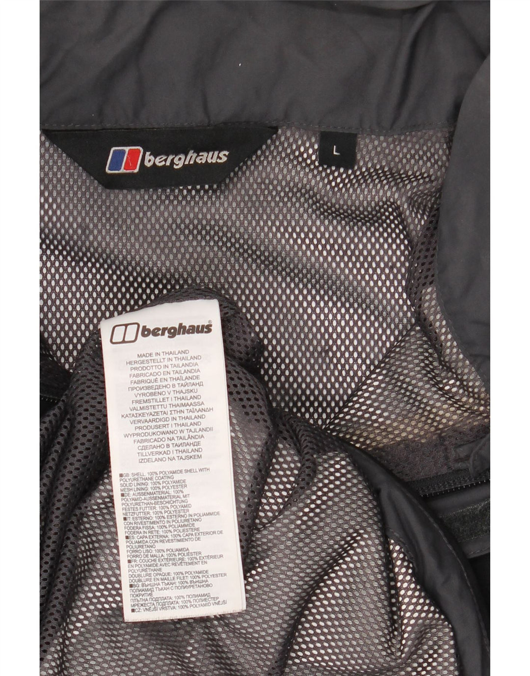 Berghaus muška kišna jakna s kapuljačom UK 40 veliki crni poliamid