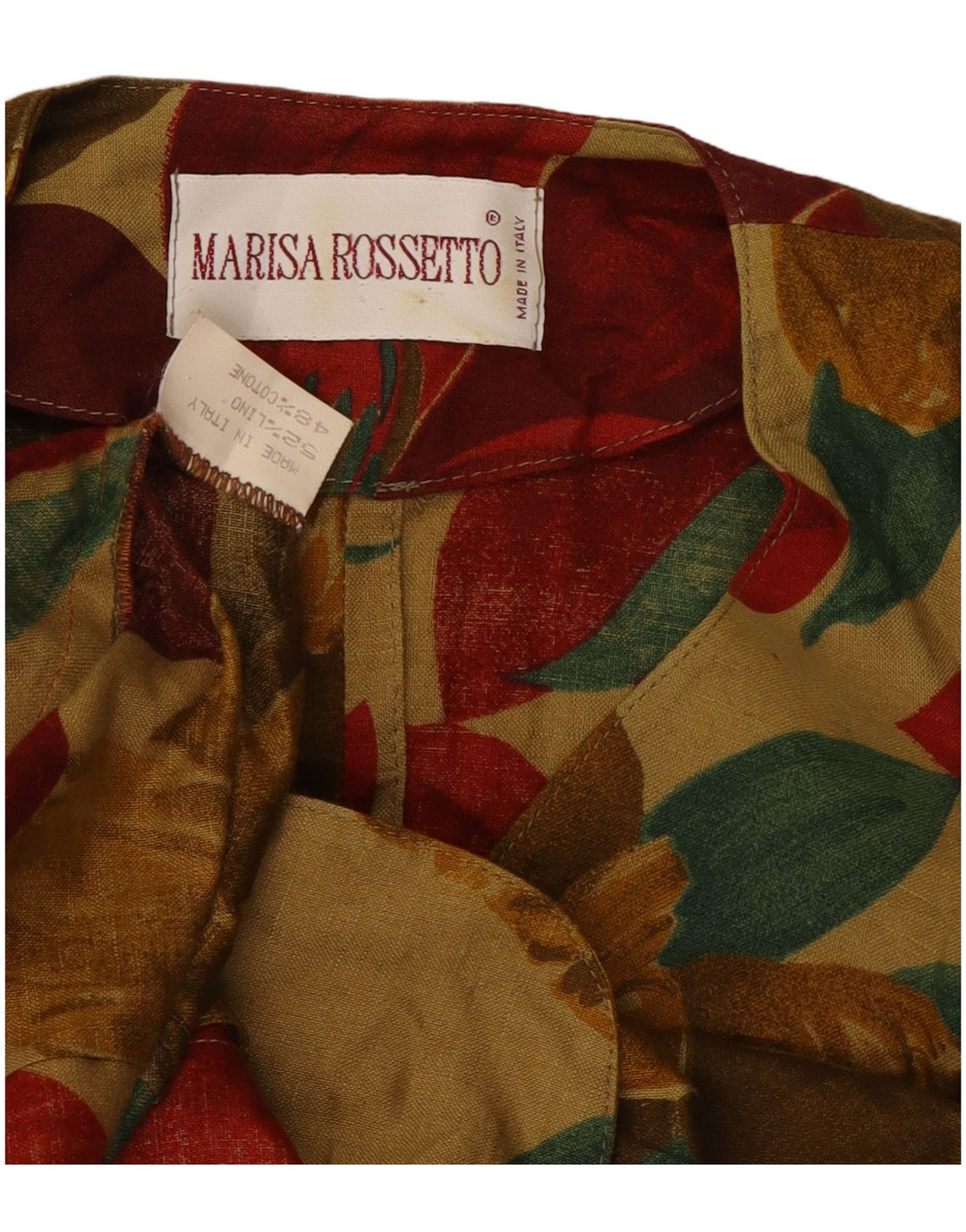 Vintage ženska jakna sako kratkih rukava UK 12 Medium Multicolored Tropic