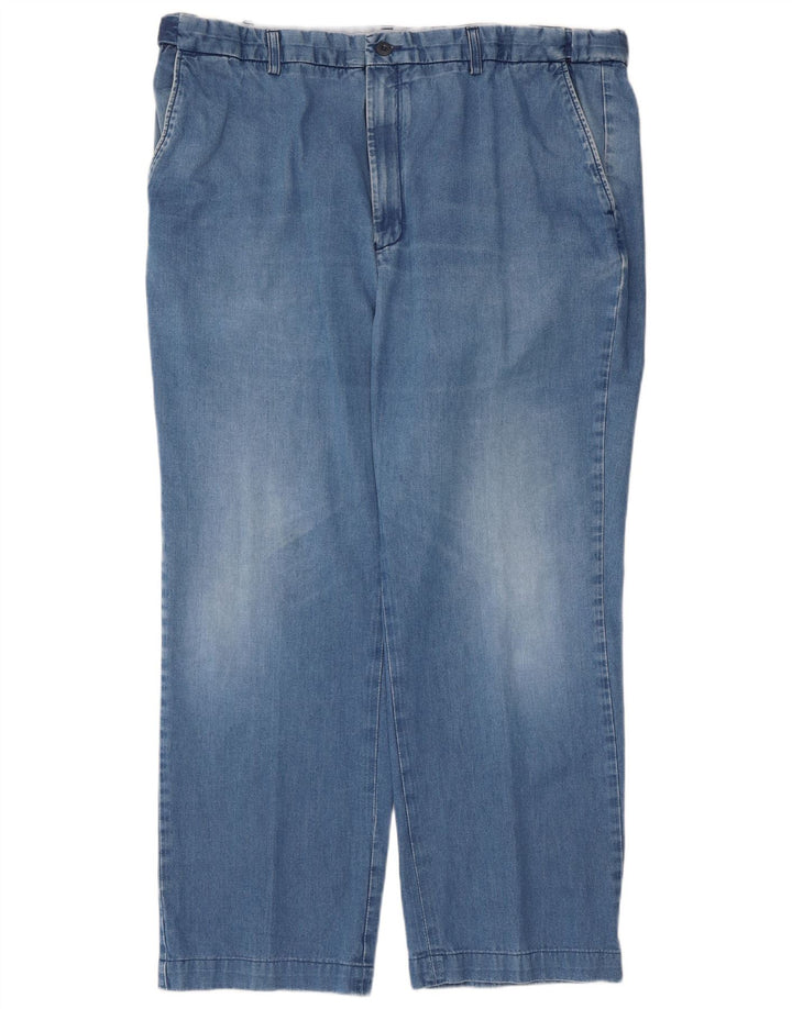 Marks & Spencer muške ravne traperice Blue Harbor W42 L28 plavi pamuk