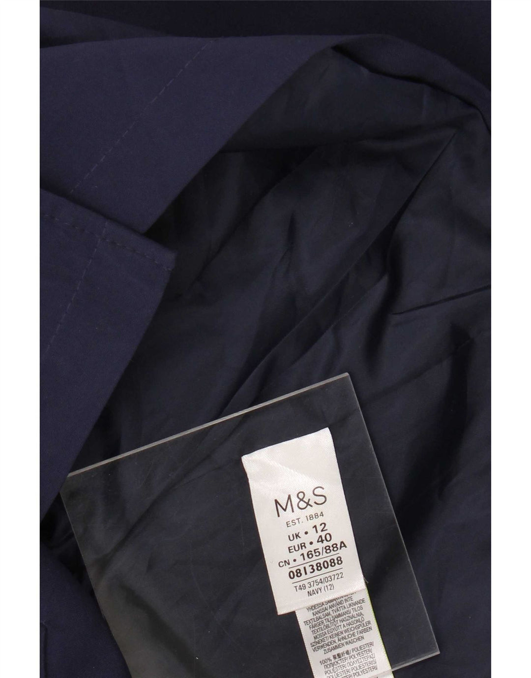 Marks & Spencer ženski trenč kaput UK 12 Srednji tamnoplavi poliester