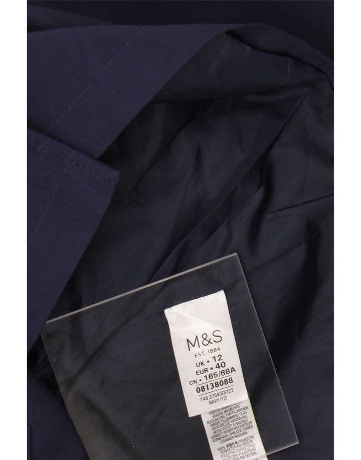 Marks & Spencer ženski trenč kaput UK 12 Srednji tamnoplavi poliester