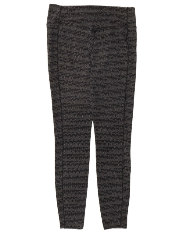 Nike Ženske Dri Fit Leggings UK 12 Srednje sive Geometric Pamuk