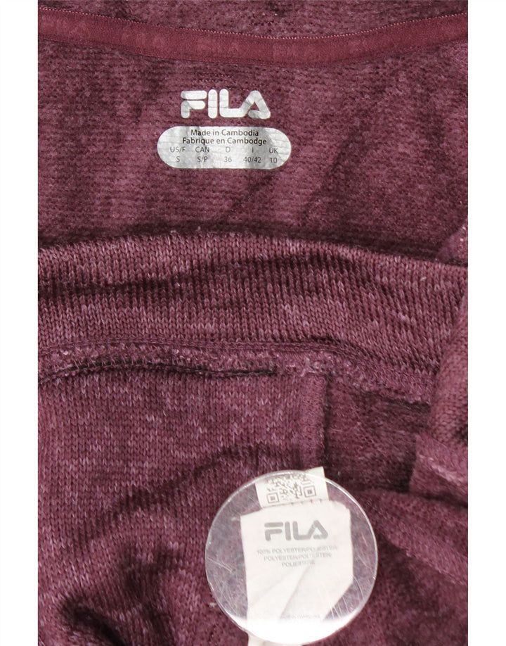 Fila ženska gornja jakna trenirke UK 10 Mali bordo pjegavi poliester