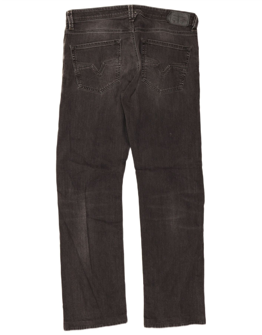 Diesel Mens Larkee Regular Straight Jeans W34 L32 Grey Cotton