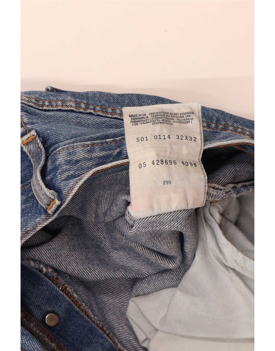 Levi's muške 501 ravne traperice W32 L32 plavi pamuk