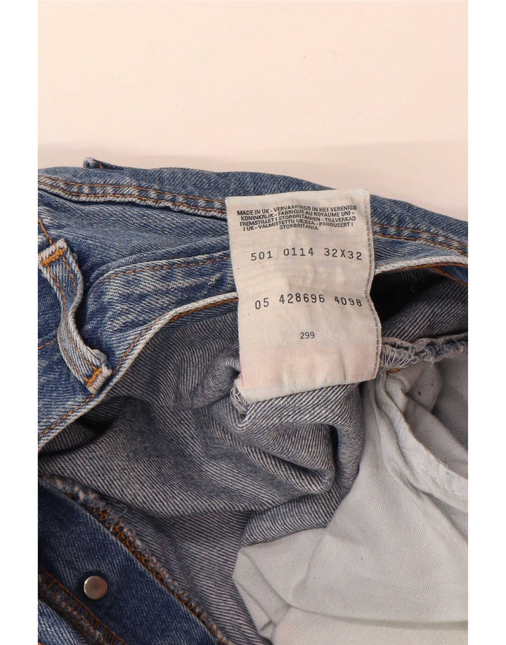 Levi's muške 501 ravne traperice W32 L32 plavi pamuk
