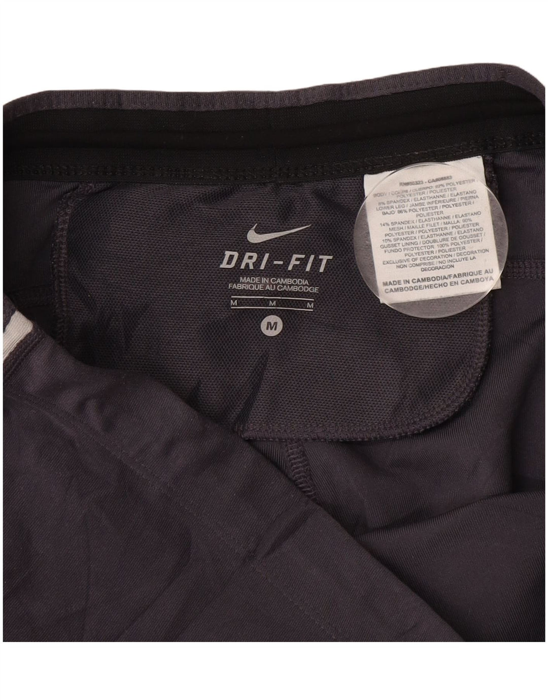 Nike Ženske Dri Fit Capri Leggings UK 12 Medium Gray Poliester
